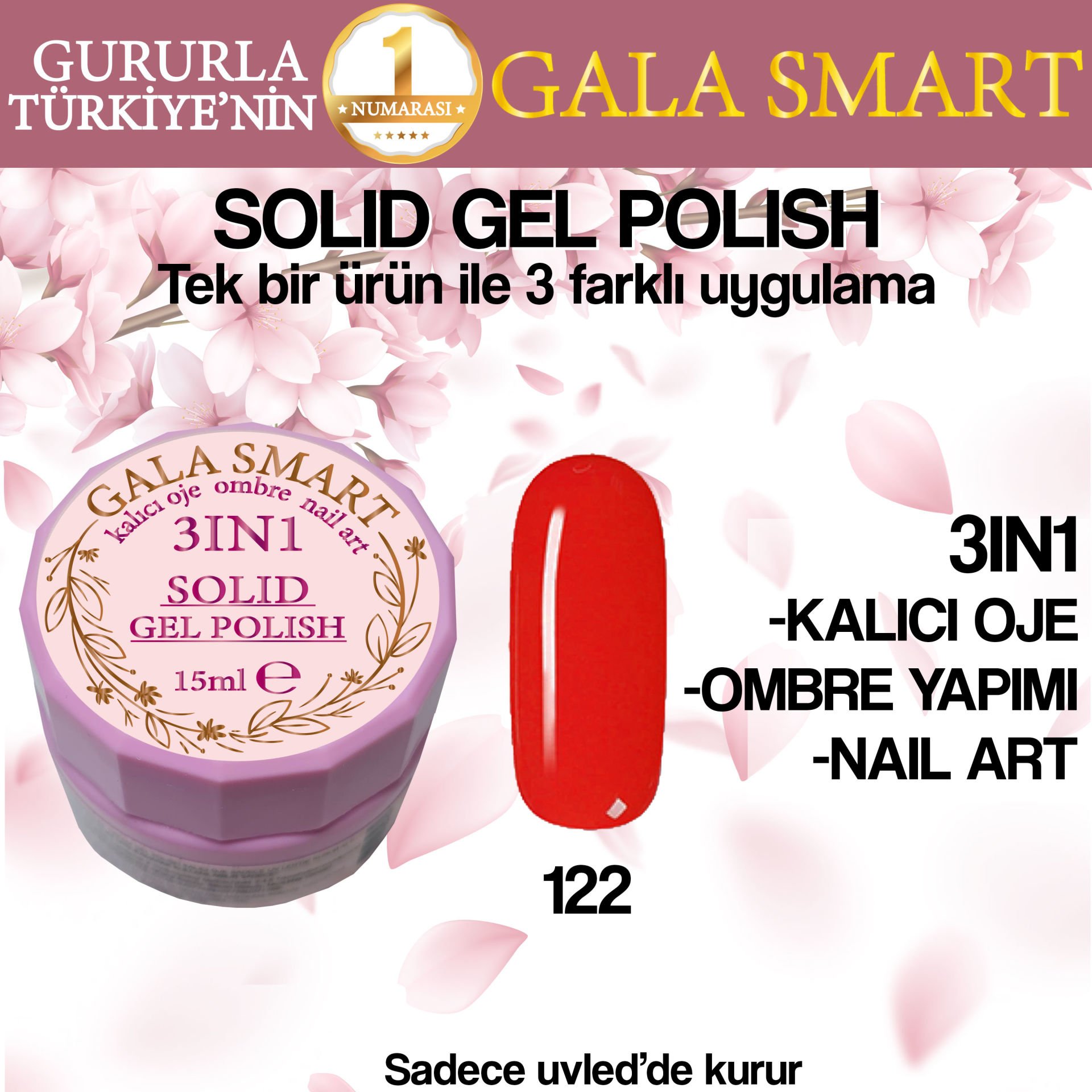 GALA SOLID GEL POLISH 15 ML NO 122