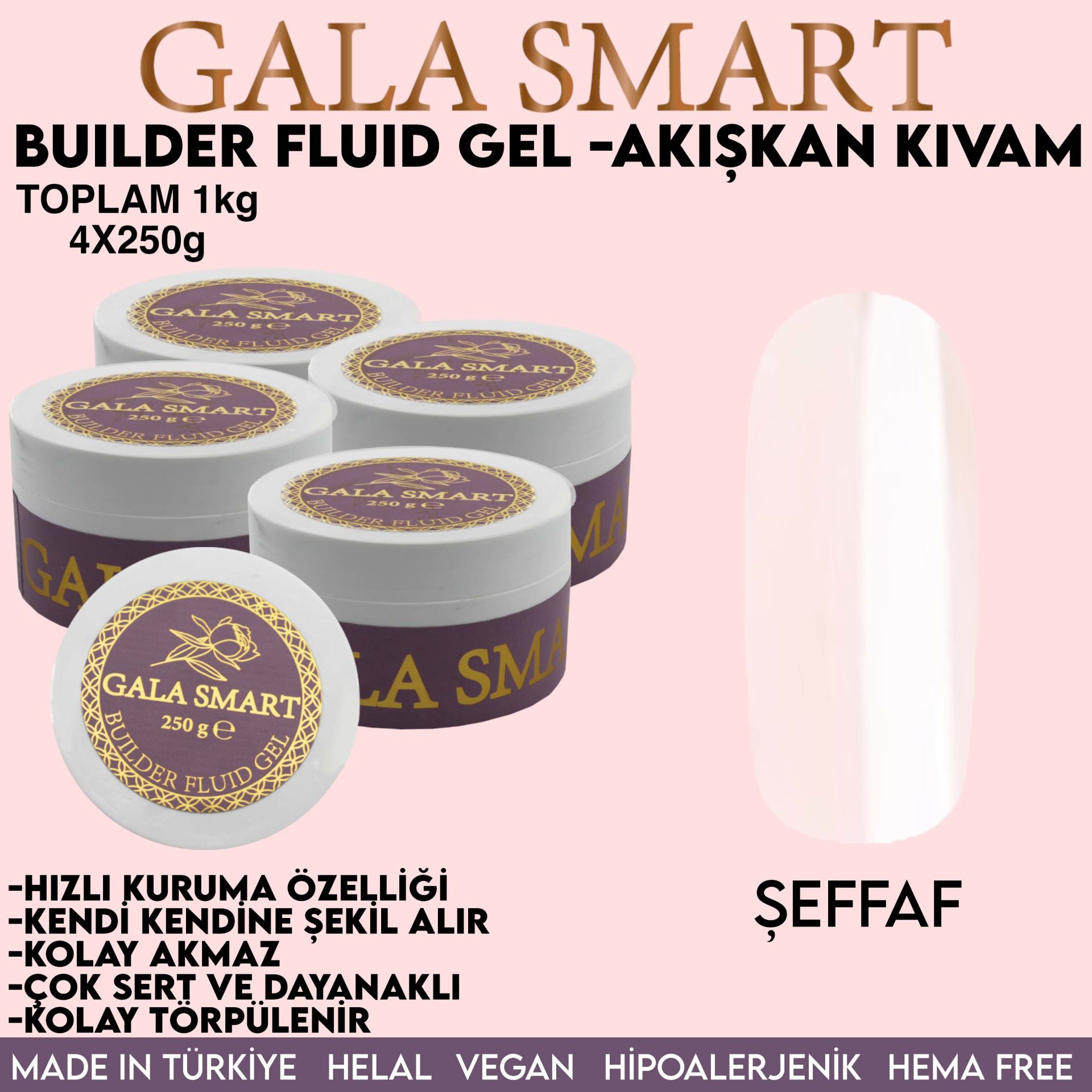 BUİLDER FLUİD GEL - EKO PAKET 1000 G - ŞEFFAF