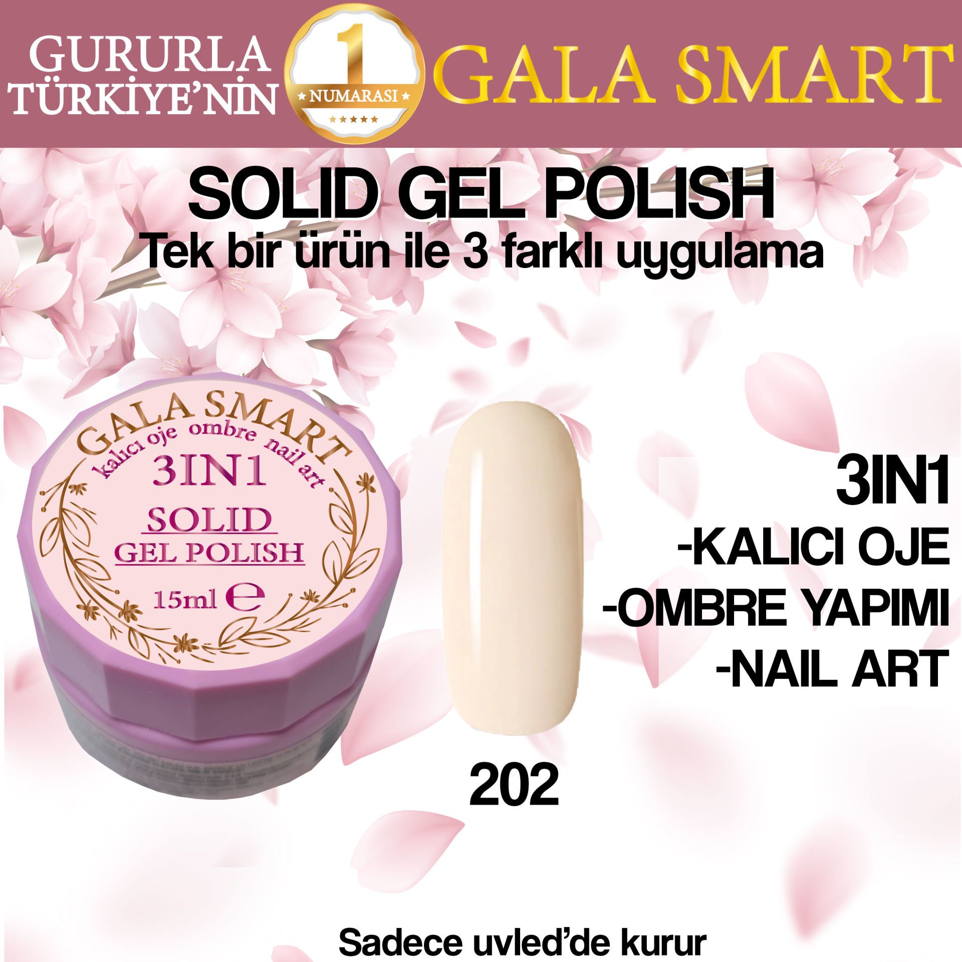 GALA SOLID GEL POLISH 15 ML NO 202