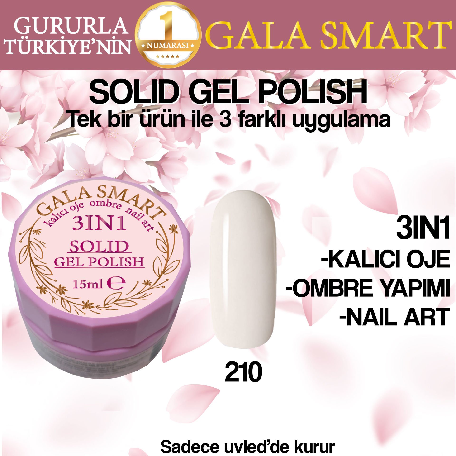 GALA SOLID GEL POLISH 15 ML NO 210