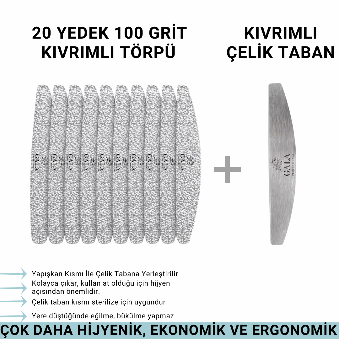 Gala Smart Kıvrımlı Çelik Taban + 20 Yedek (100 Sertlik)