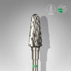 STALEKS EXPERT Sert alaşım kesik koni freze, yeşil, çap 6 mm, çalışma kısmı 14 mm