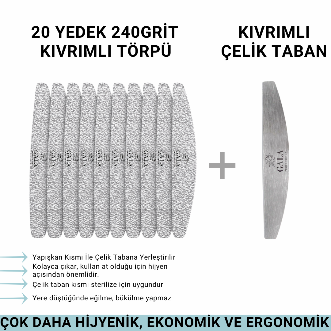 Gala Smart Kıvrımlı Çelik Taban + 20 Yedek (240 Sertlik)