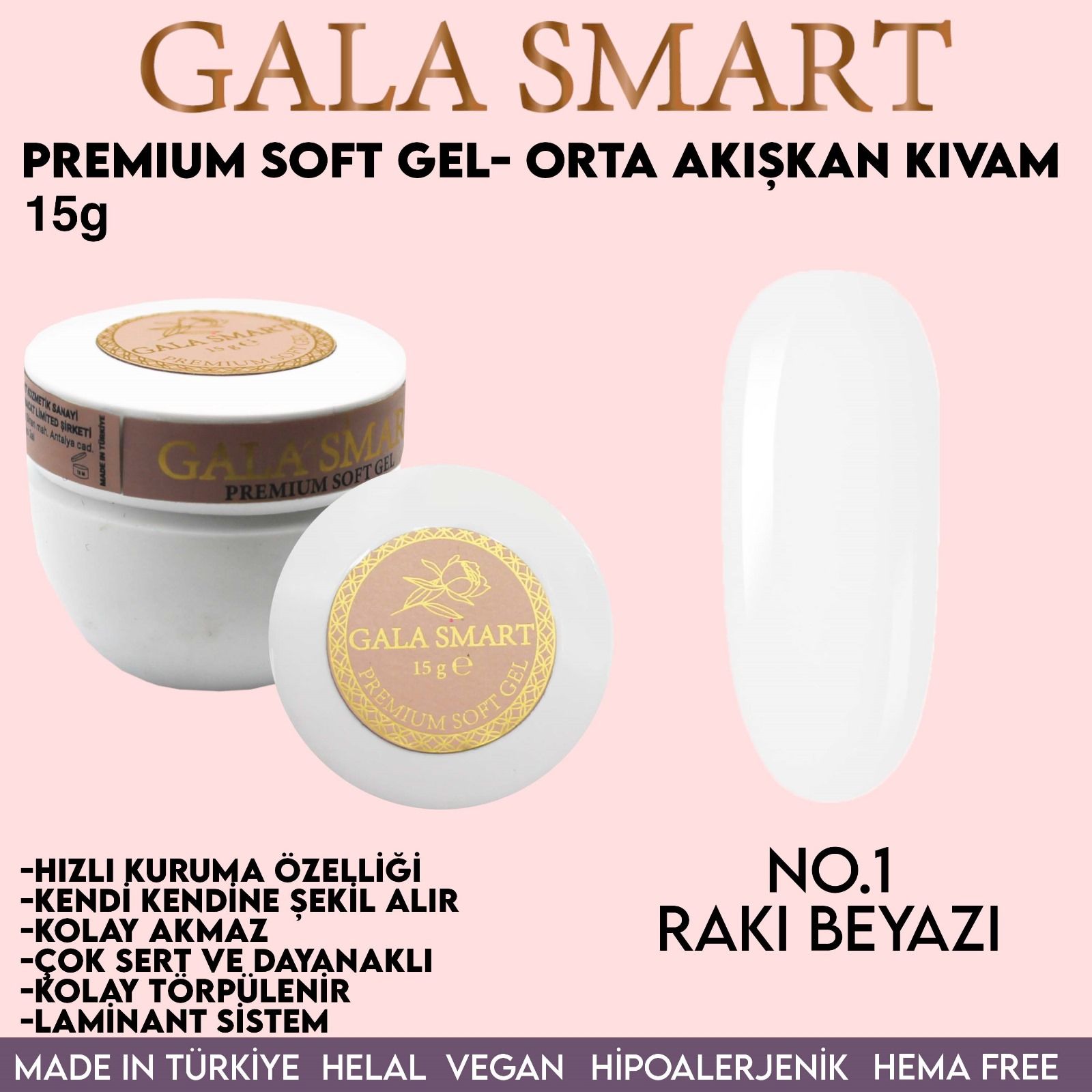 PREMİUM JEL 15g - NO:1 RAKI BEYAZI