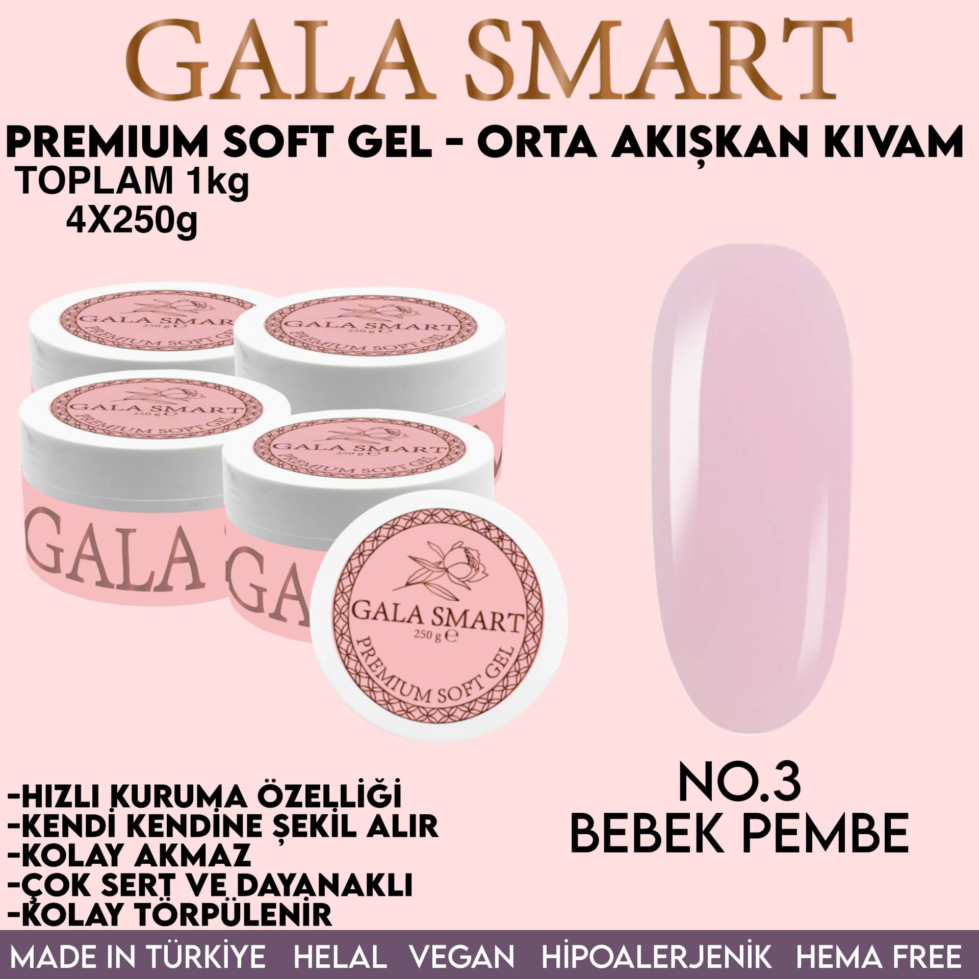 PREMİUM GEL - EKO PAKET 1000 G - NO:3