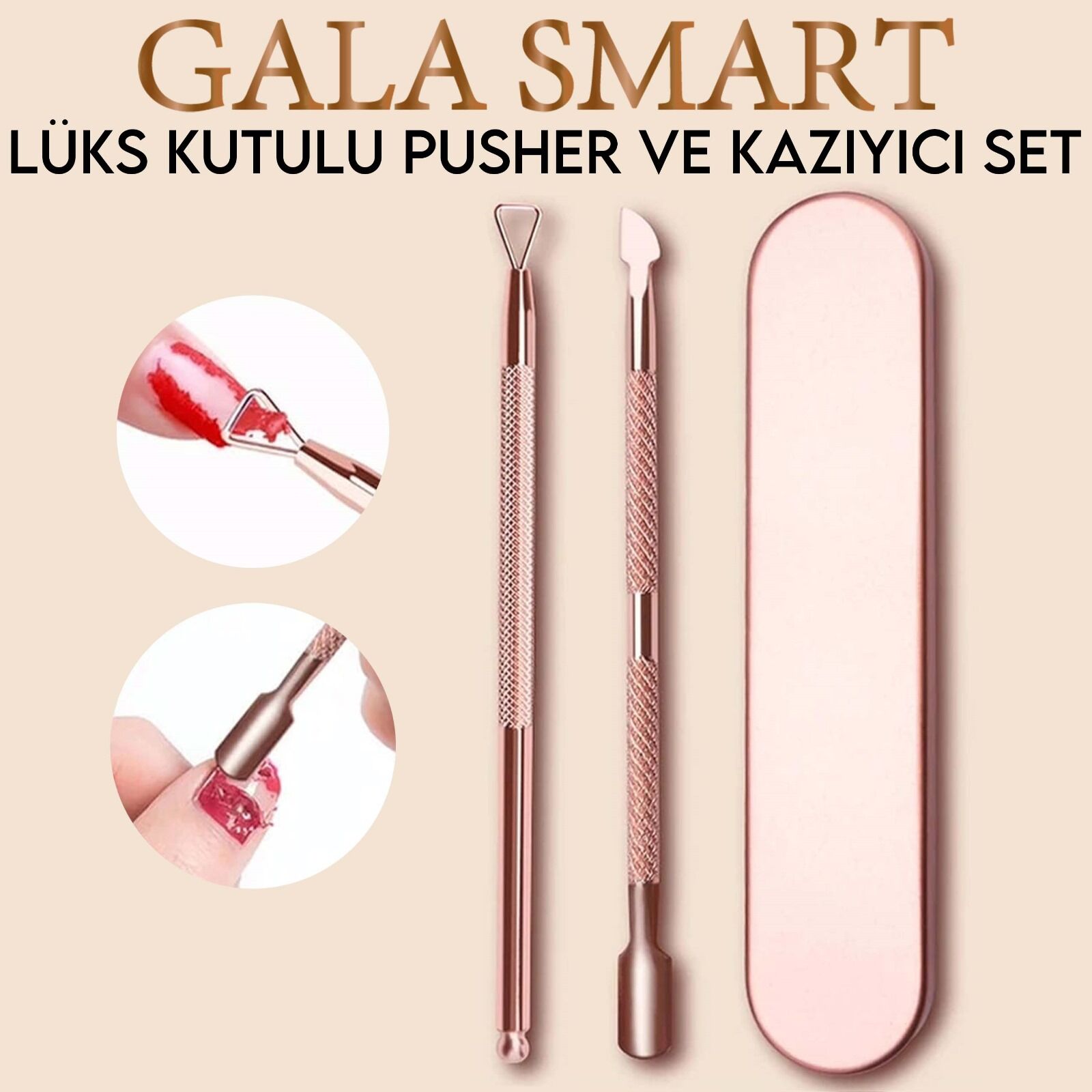 Pusher ve Kazıyıcı İkili Set  - Özel Kutulu