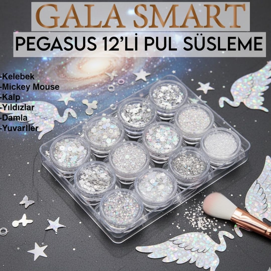 PEGASUS MODEL 12 Lİ PUL SET SÜSLEME