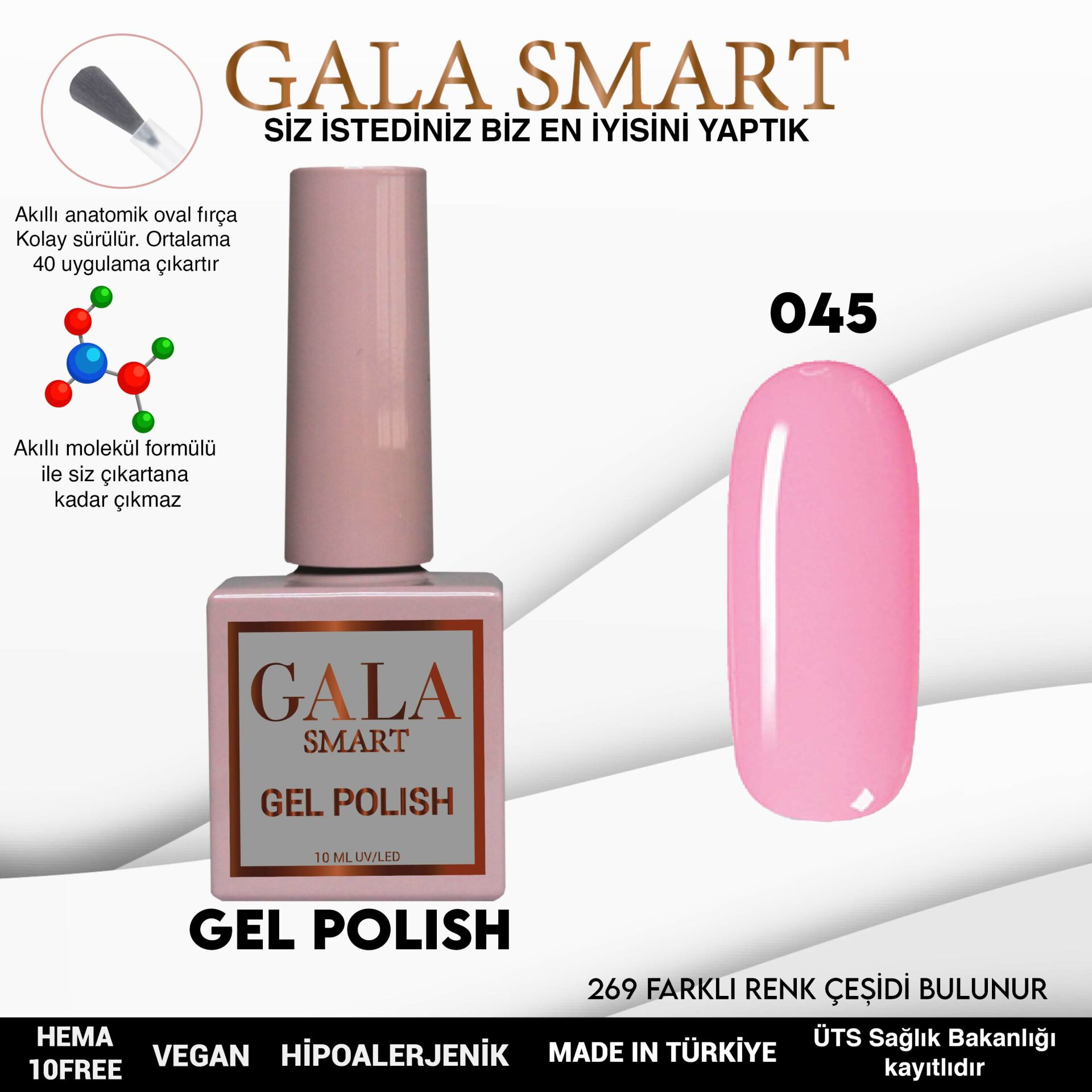 GALA SMART CLASSİC KALICI OJE 10 mle NO:045