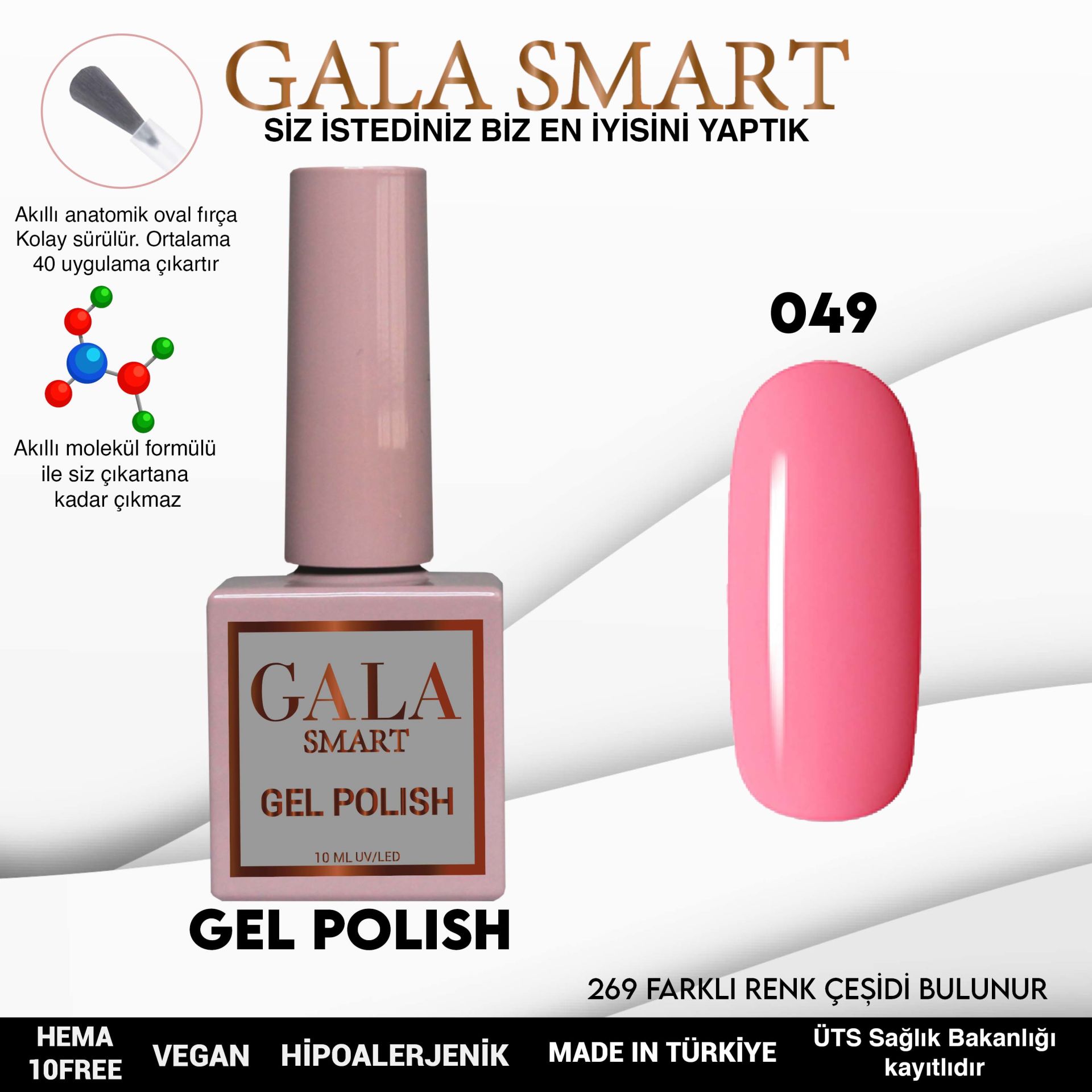 GALA SMART CLASSİC KALICI OJE 10 mle NO:049