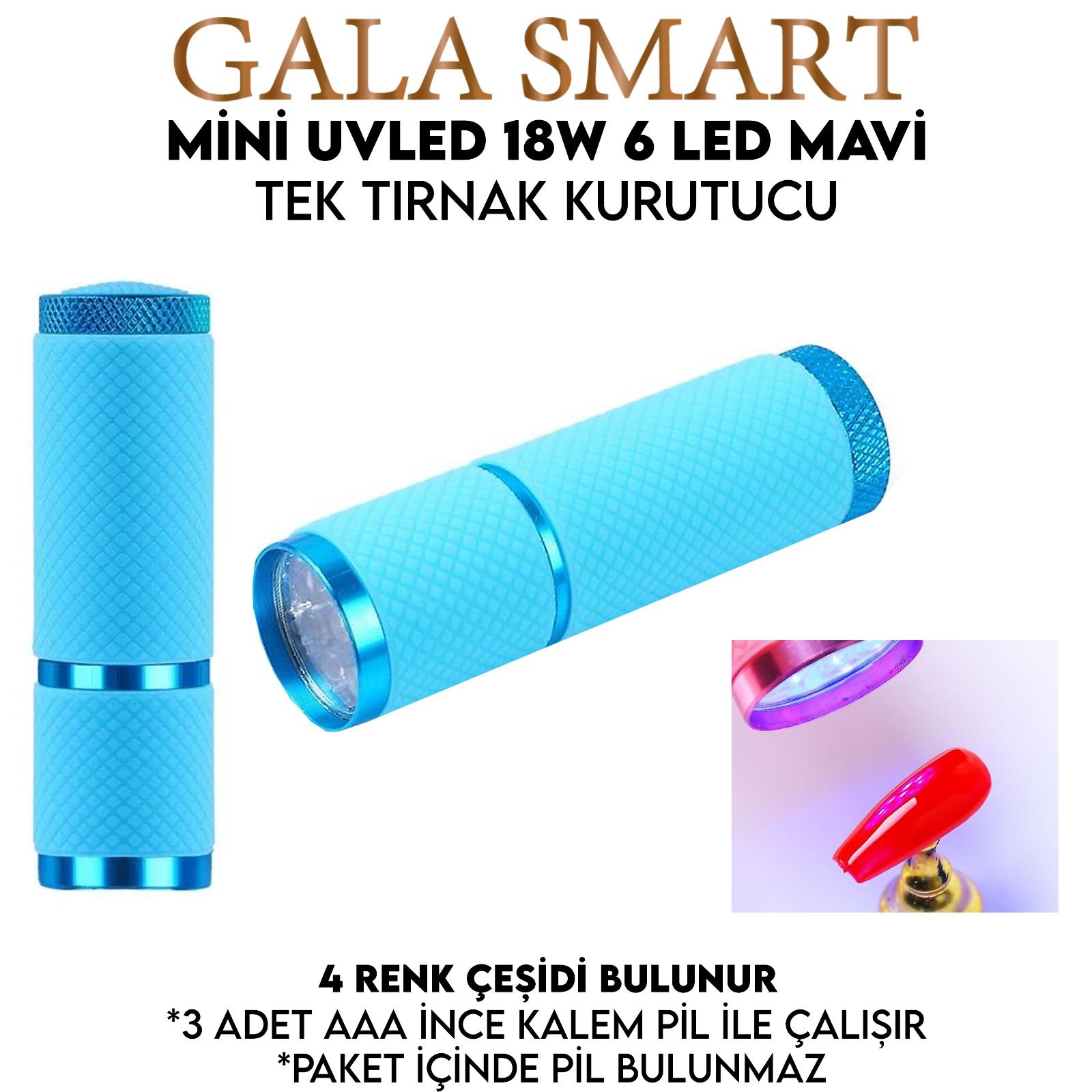 FENER UVLED KURUTUCU - RENK: MAVİ