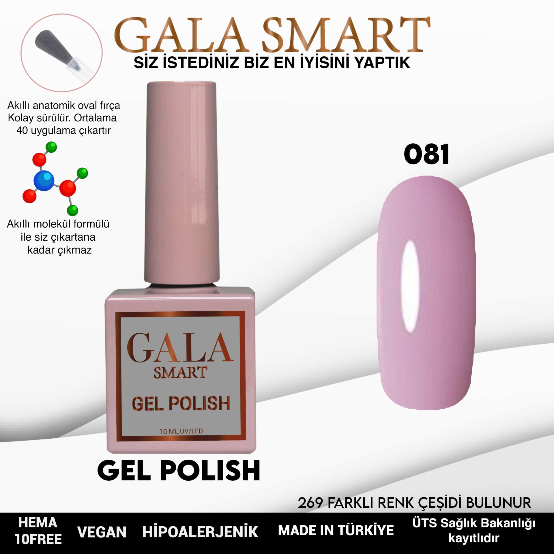 GALA SMART CLASSİC KALICI OJE 10 mle NO:081