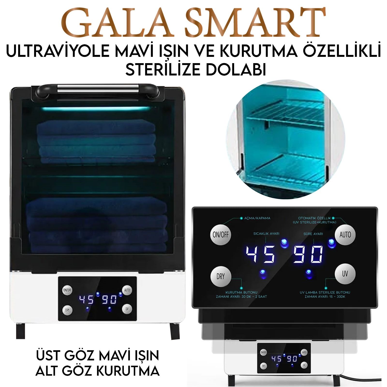 Sterilize Dolabı - Ultraviyole Mavi Işın Ve Kurutma Özellikli