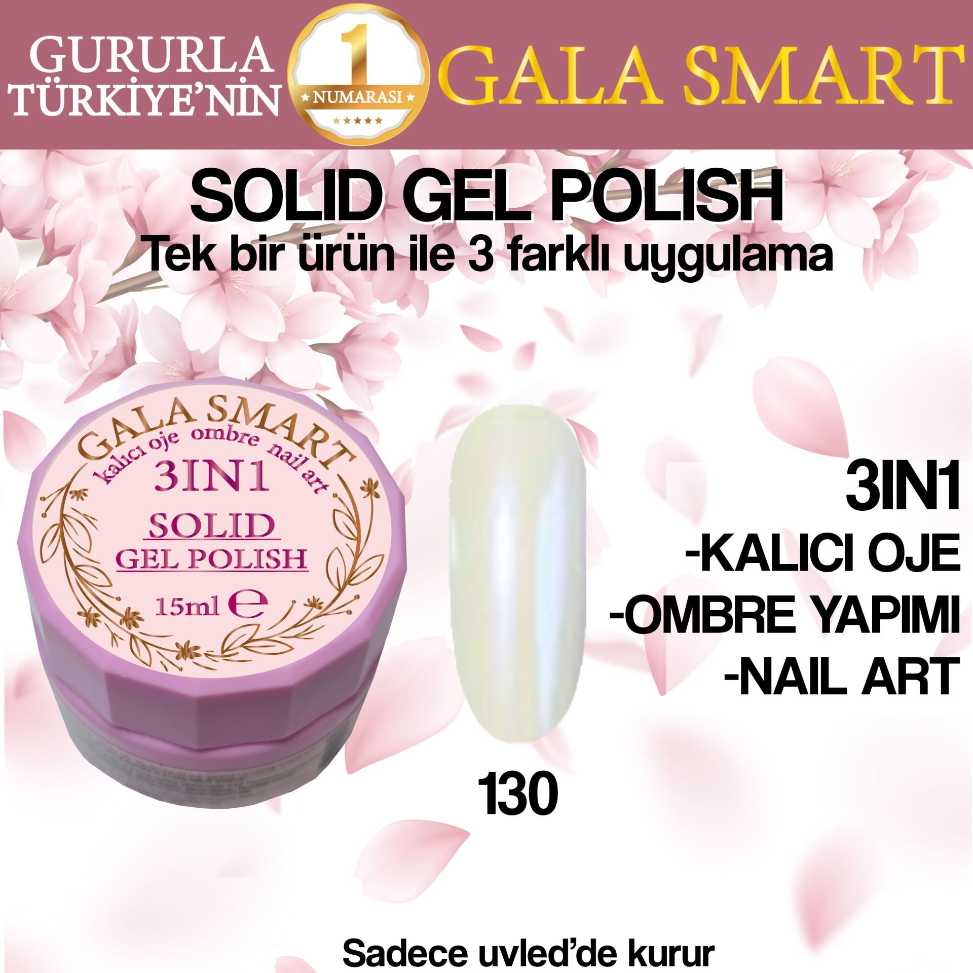 GALA SOLID GEL POLISH 15 ml NO:130