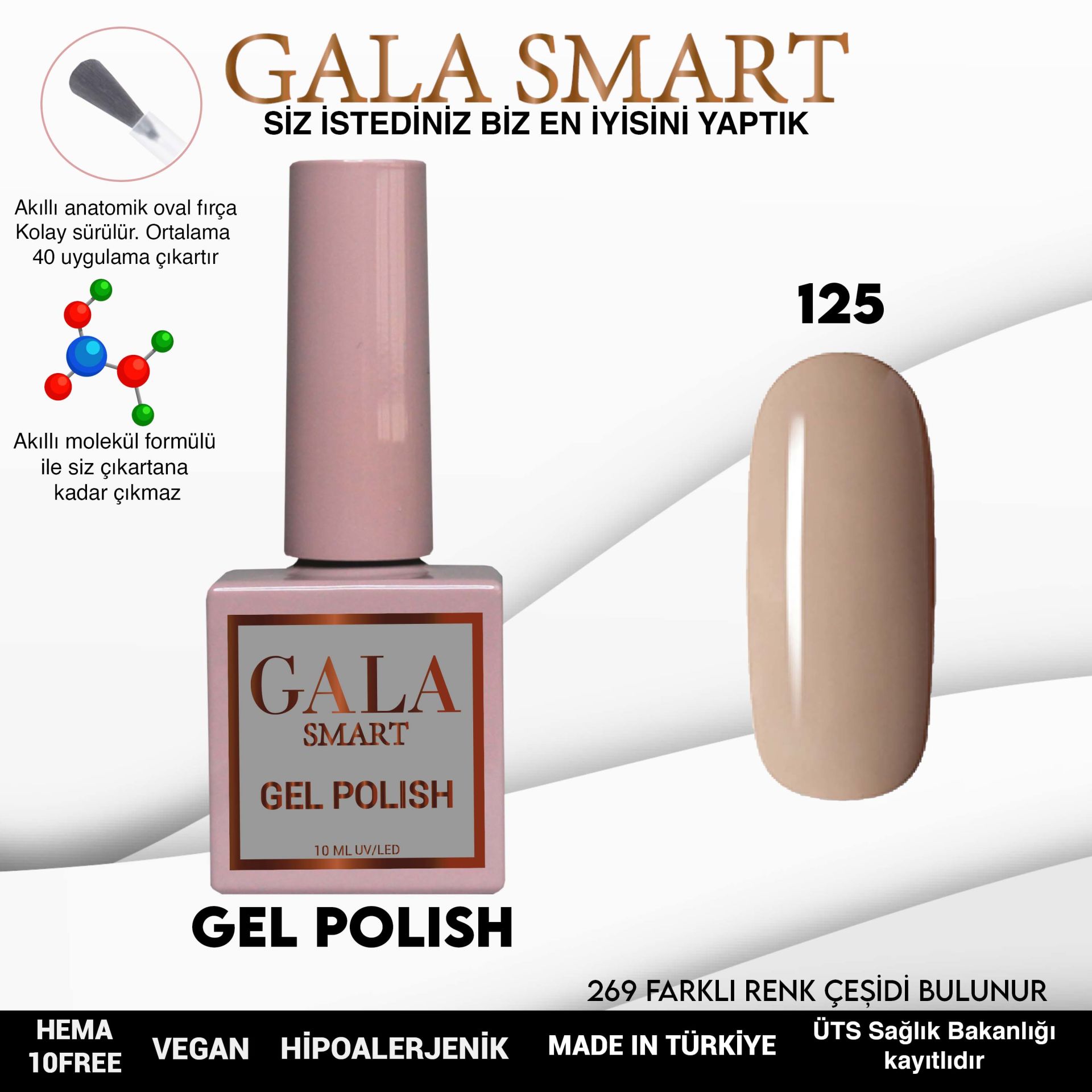 GALA SMART CLASSİC KALICI OJE 10 mle NO:125