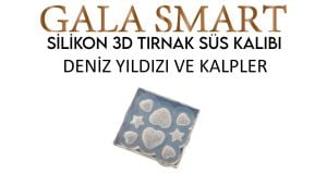3D Silikon Kalıp - Deniz Yıldız Ve Kalpler Model