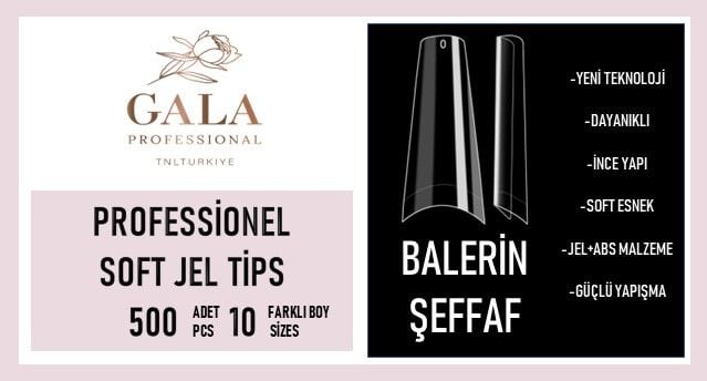 Balerin Protez Tips 500'lü - Şeffaf