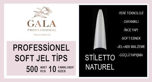 Stiletto Protez Tips 500'lü - Naturel