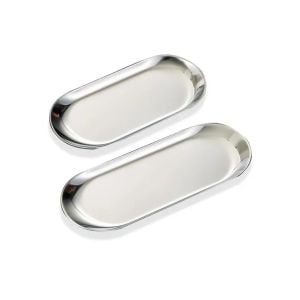 ÇELİK ALET TEPSİSİ 2 Lİ - GÜMÜŞ RENK