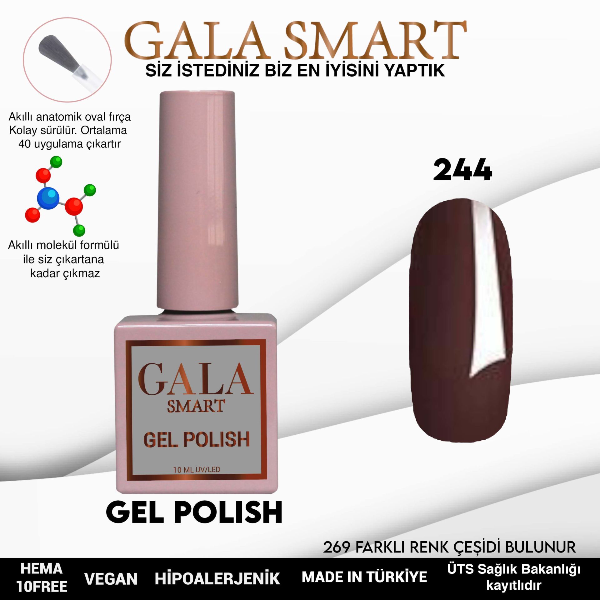 GALA SMART CLASSİC KALICI OJE 10 mle NO:244