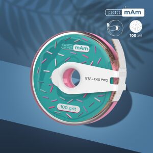 STALEKS PRO Plastin Bobinde PapmAm Bant Törpü  - 100 Grit - Profesyonel Rulo Törpü