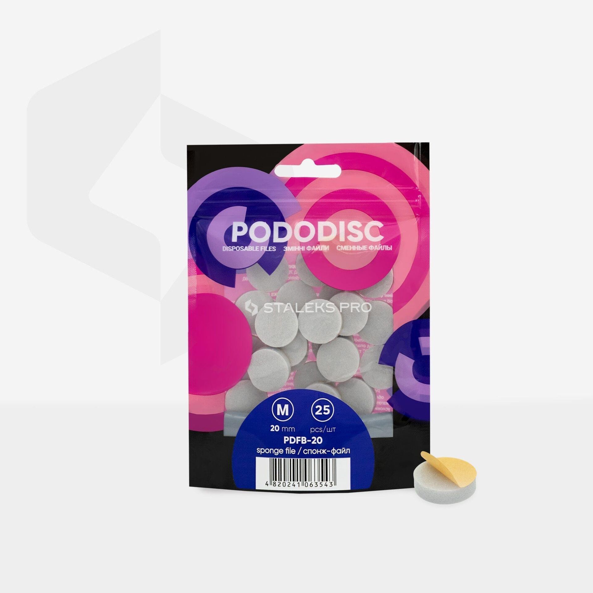 PODODISC STALEKS PRO M Pedikür Disk İçin Sünger Törpüler (25 Adet)